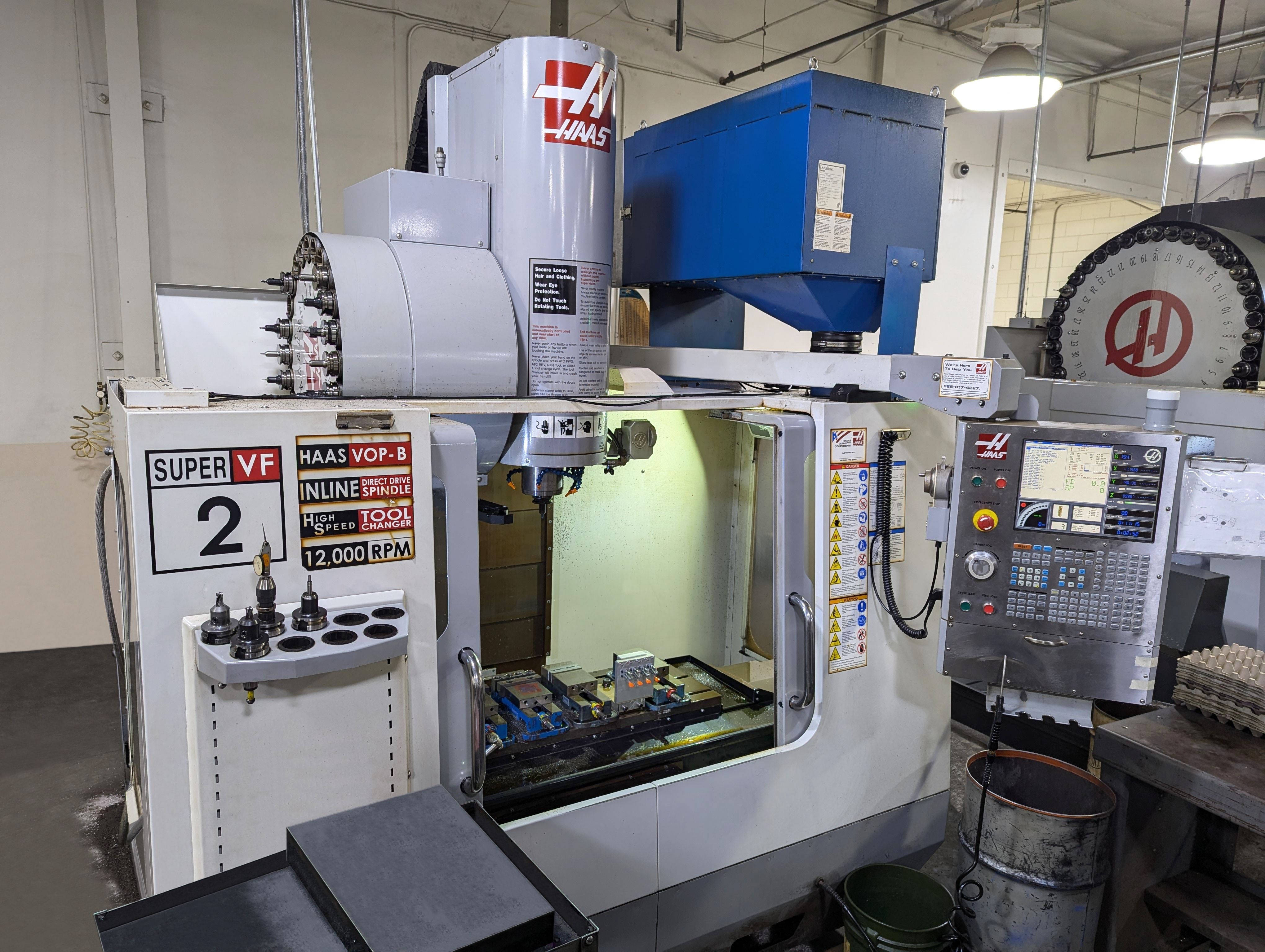 Haas CNC milling machine in the shop